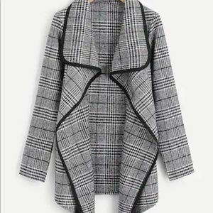 🆕 Tartan waterfall sweater cardigan